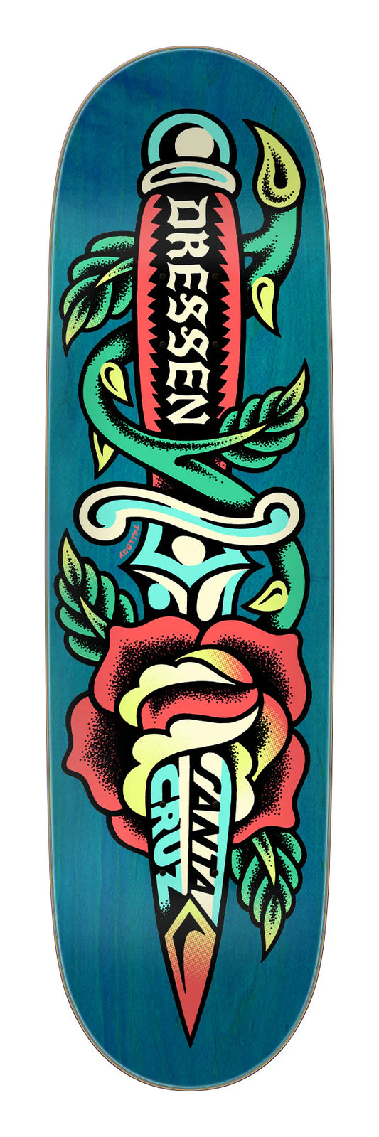 Santa Cruz Skateboards Dressen Rose Dagger 8.7 Deck